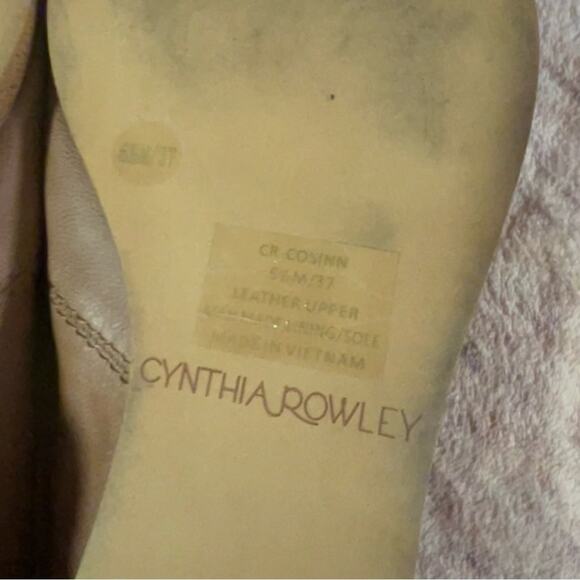 Cynthia Rowley Leather Open Toe Cutout Slip On Sandals Size 6.5 - Picture 9 of 9